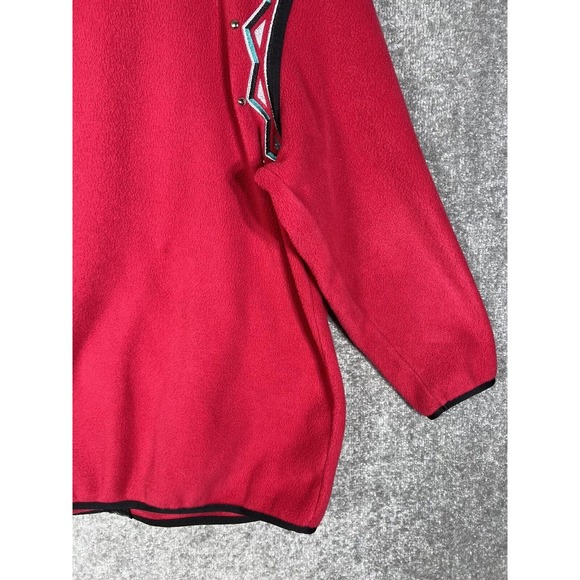 Bob Mackie Wearable Art Oversize Full Zip Fleece Jacket Womens Large Embroidered - Picture 10 of 14